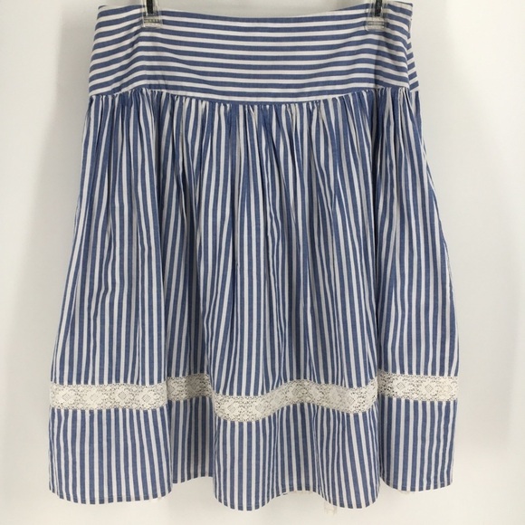 American Living Blue/White Striped Full Skirt-Sz 4 - Picture 1 of 11